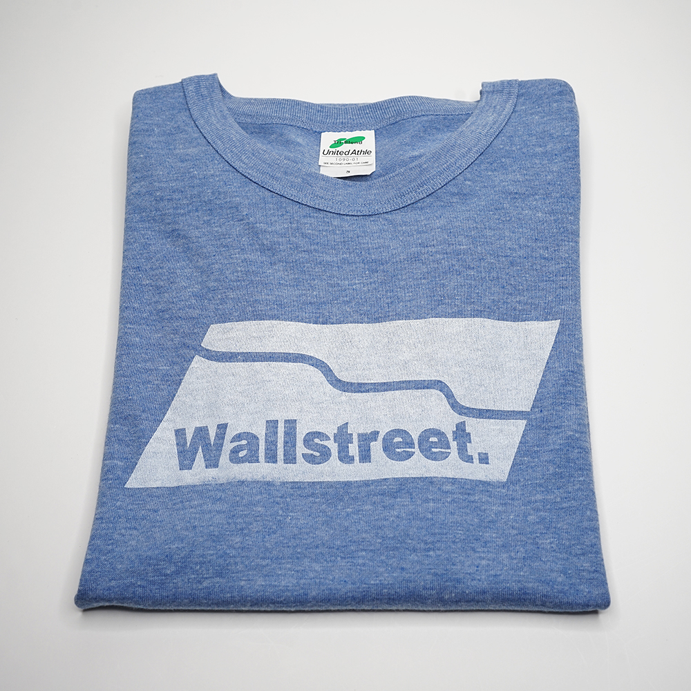 ガーメントプリンターで印刷した群馬県前橋市のクライミングジム「ウォールストリート」のTシャツ